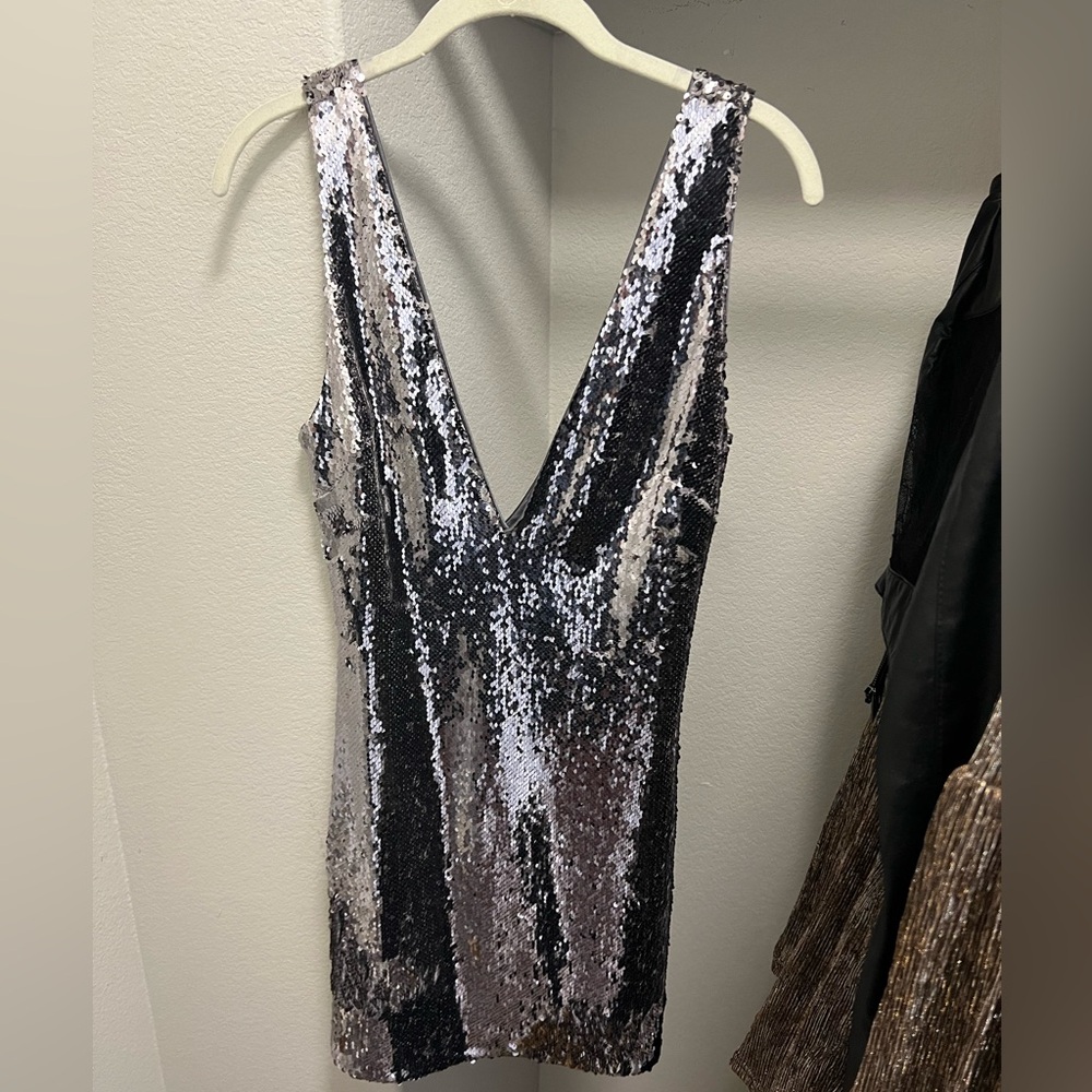 bebe Purple Sequin Dress